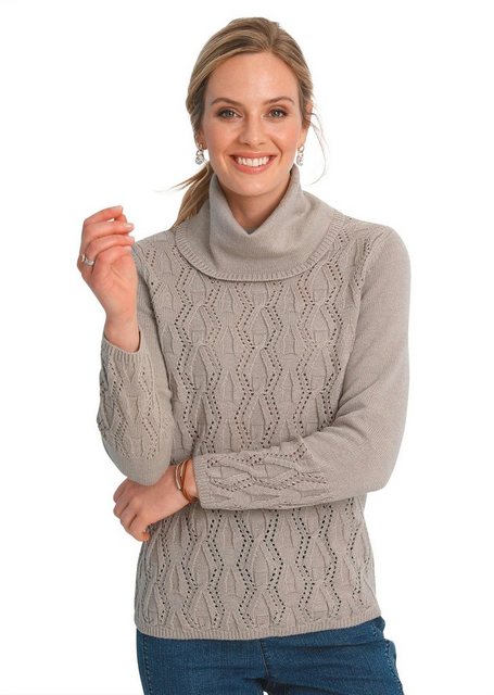 GOLDNER Strickpullover Ajourpullover mit edlem Glanzgarn günstig online kaufen