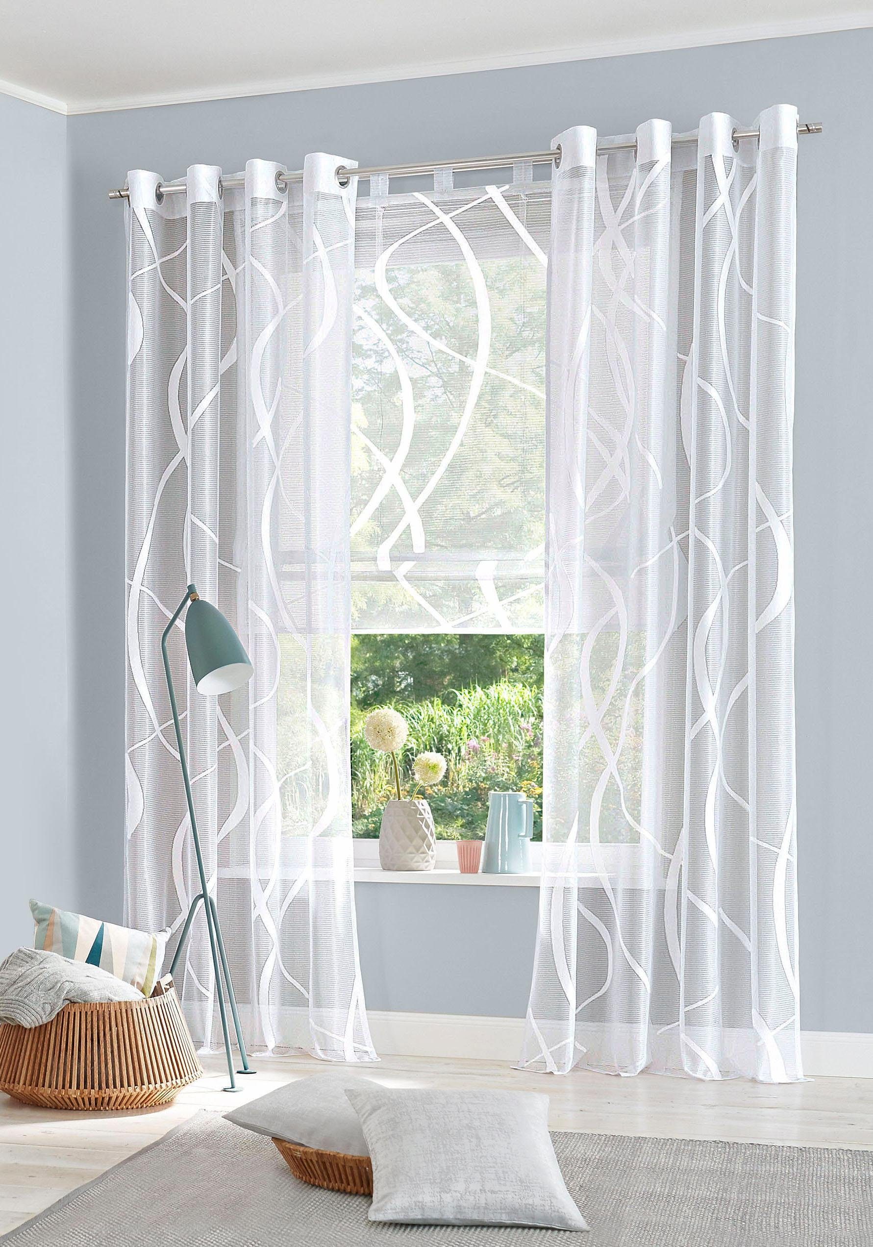 my home Gardine Cellino, Ösen (2 günstig online kaufen