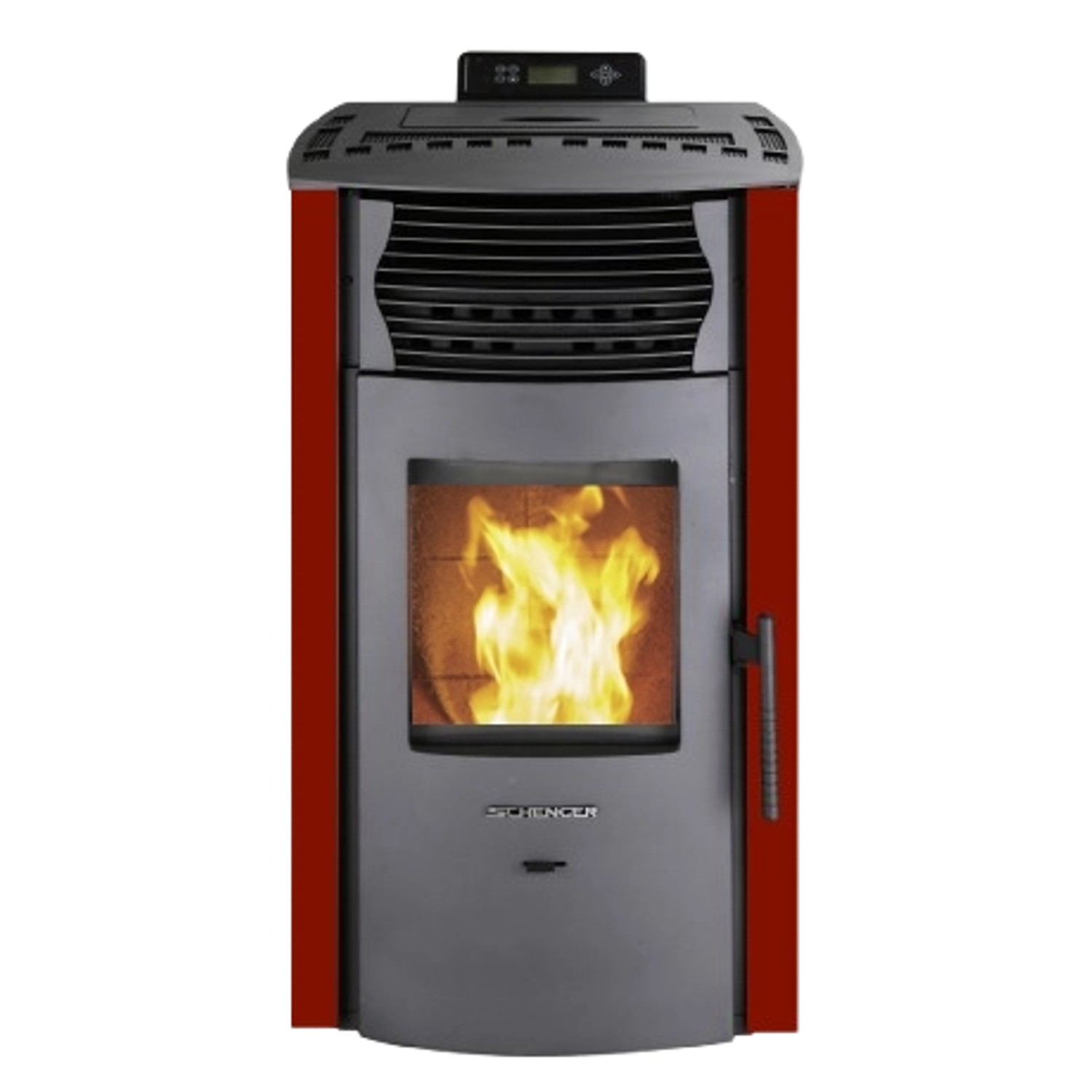 SCHENGER Pelletofen HP51 Rot 8,8kW A+ Vollautomatisch WIFI+ECO+TIMER günstig online kaufen