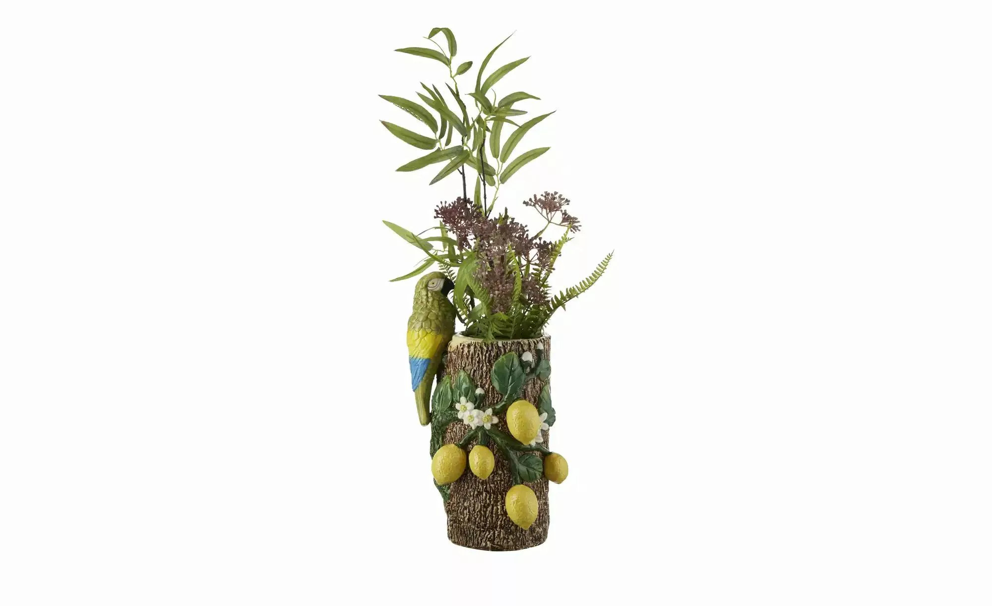 HOME STORY Vase Papagei   ¦ mehrfarbig ¦ Dolomite ¦ Maße (cm): B: 17 H: 29 günstig online kaufen