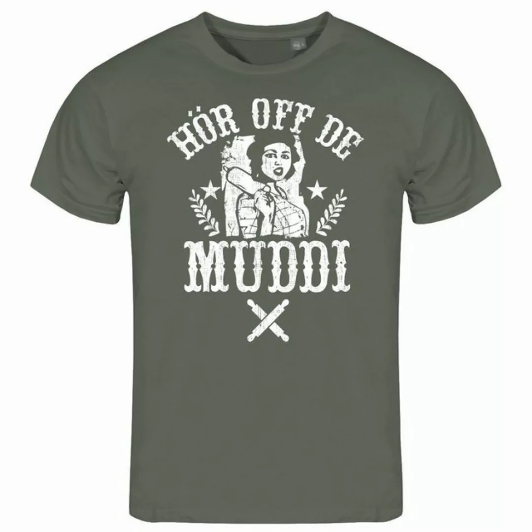 deinshirt Print-Shirt Herren T-Shirt Hör off de Muddi Funshirt mit Motiv günstig online kaufen