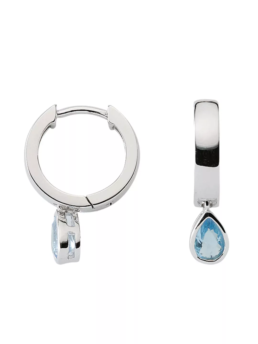 Adelia´s Paar Ohrhänger "925 Silber Ohrringe Creolen Ø 14,5 mm", mit Zirkon günstig online kaufen