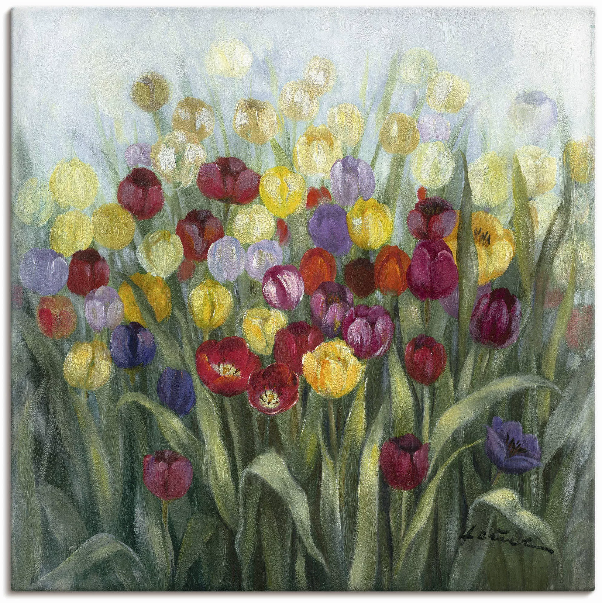 Artland Wandbild "Tulpenwiese II", Blumenwiese, (1 St.), als Alubild, Outdo günstig online kaufen