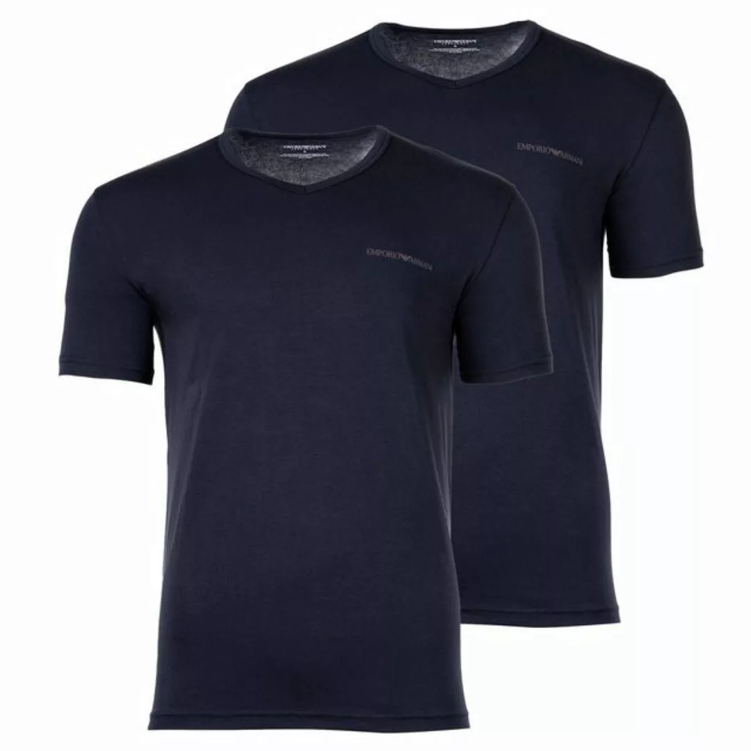 Emporio Armani T-Shirt Herren T-Shirt, 2er Pack - CORE LOGOBAND, V-Neck, (P günstig online kaufen