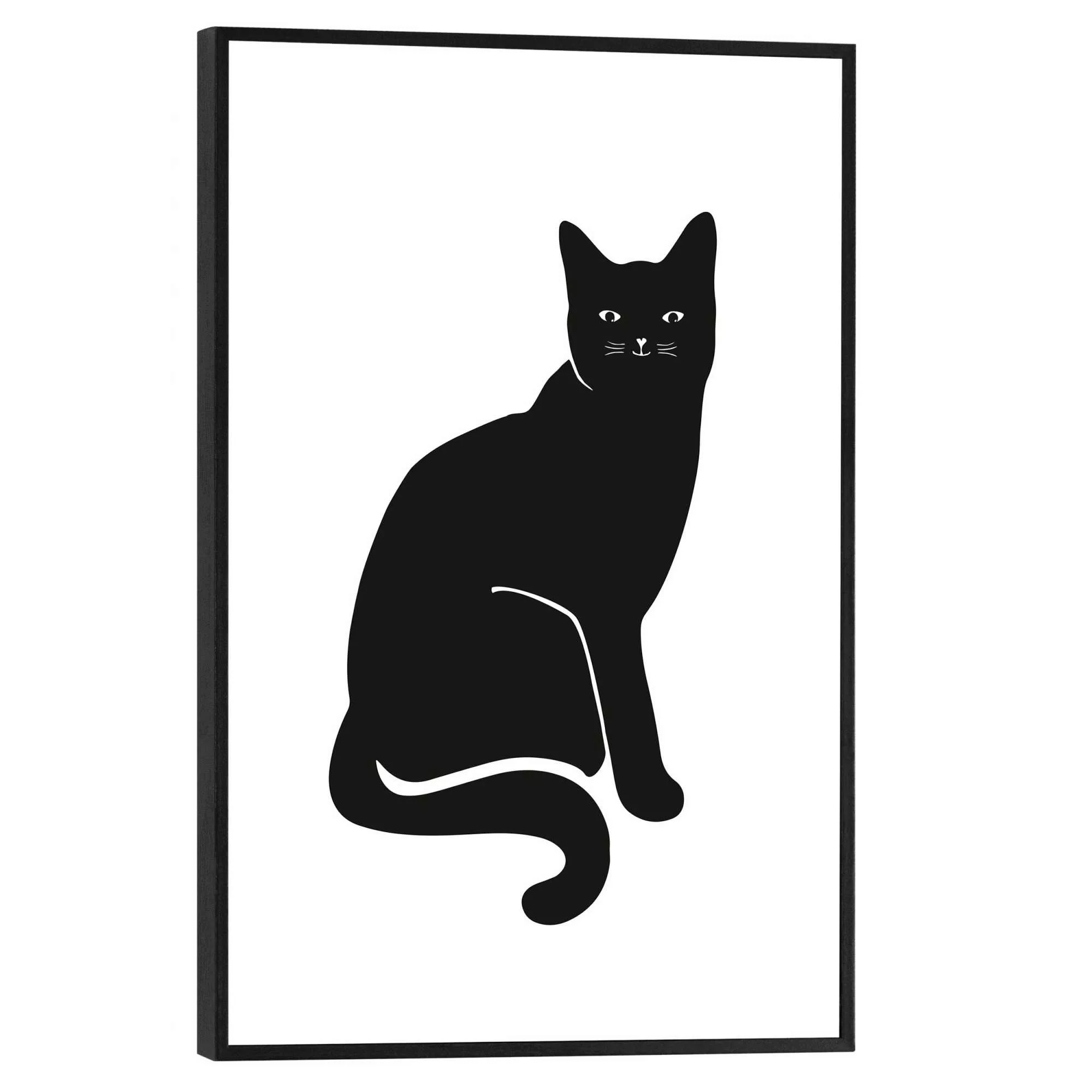 Reinders Bild mit Rahmen "Black Cat" günstig online kaufen