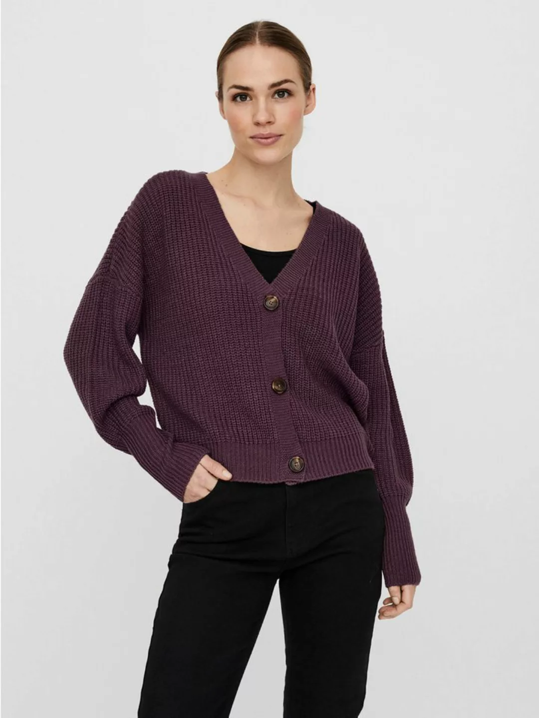 Vero Moda Strickjacke VMLEA LS V-NECK CUFF CARDIGAN günstig online kaufen