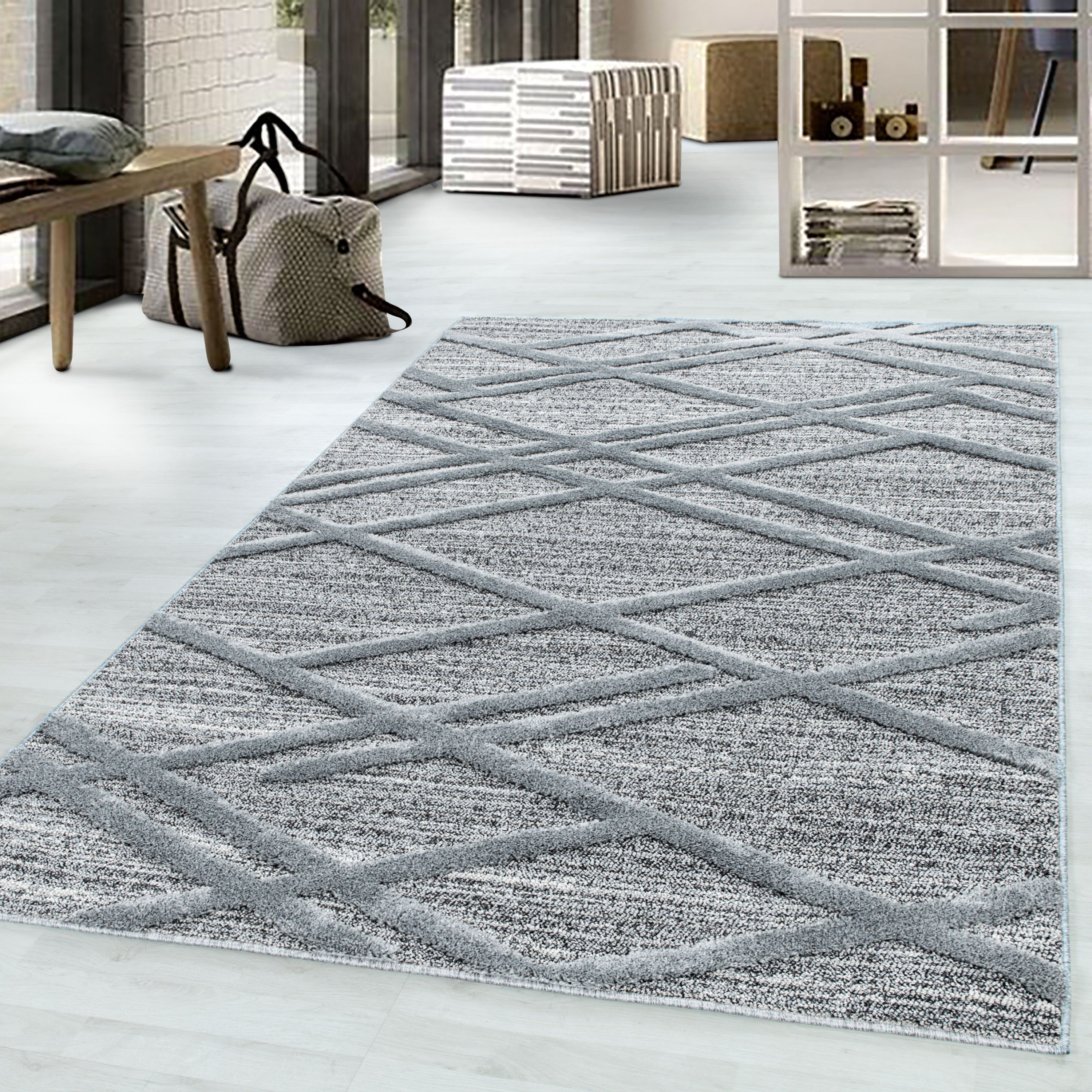 Ayyildiz Teppiche Teppich »PISA 4707«, rechteckig, 20 mm Höhe, Läufer, rund günstig online kaufen
