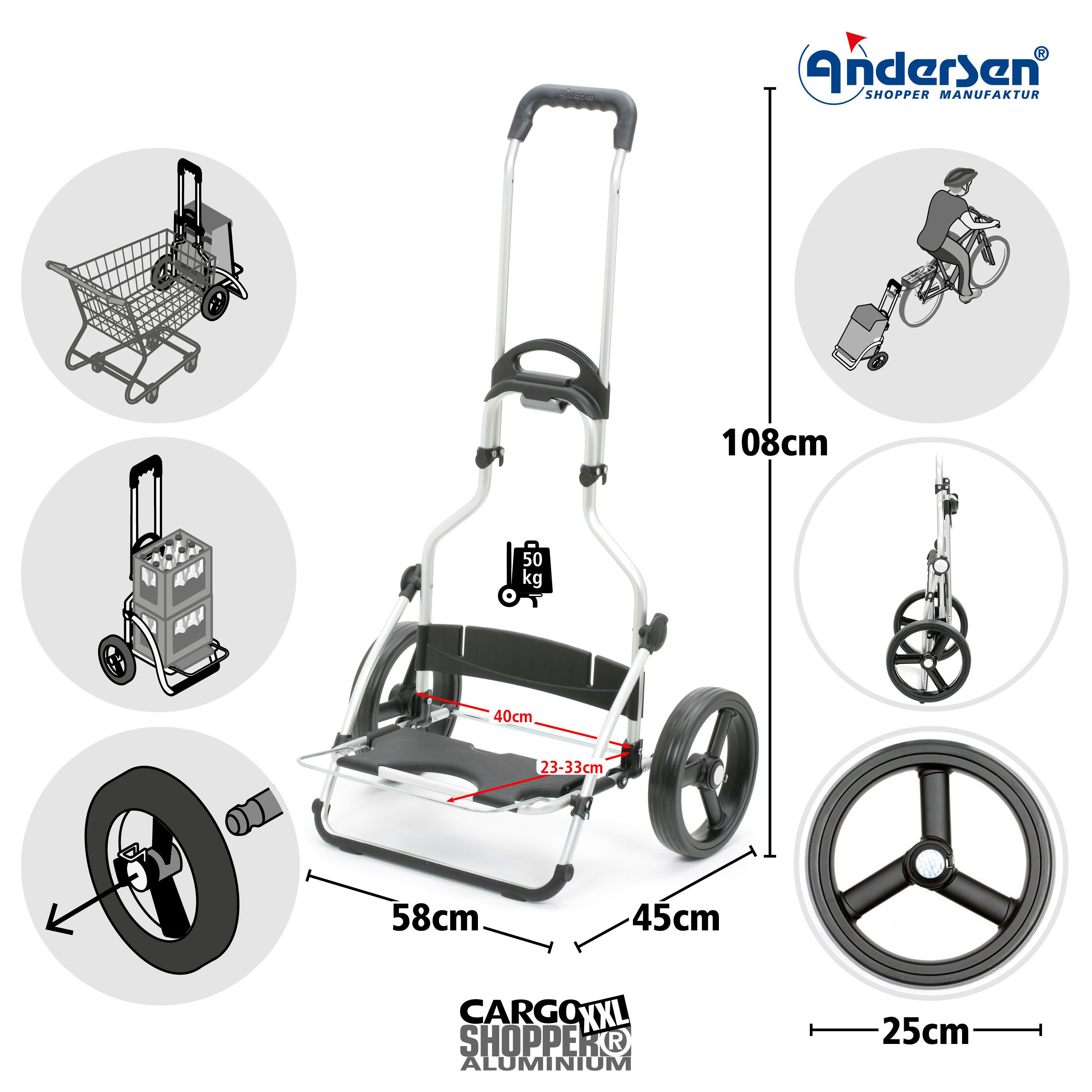 Andersen Einkaufstrolley Cargo Shopper XXL Loke günstig online kaufen