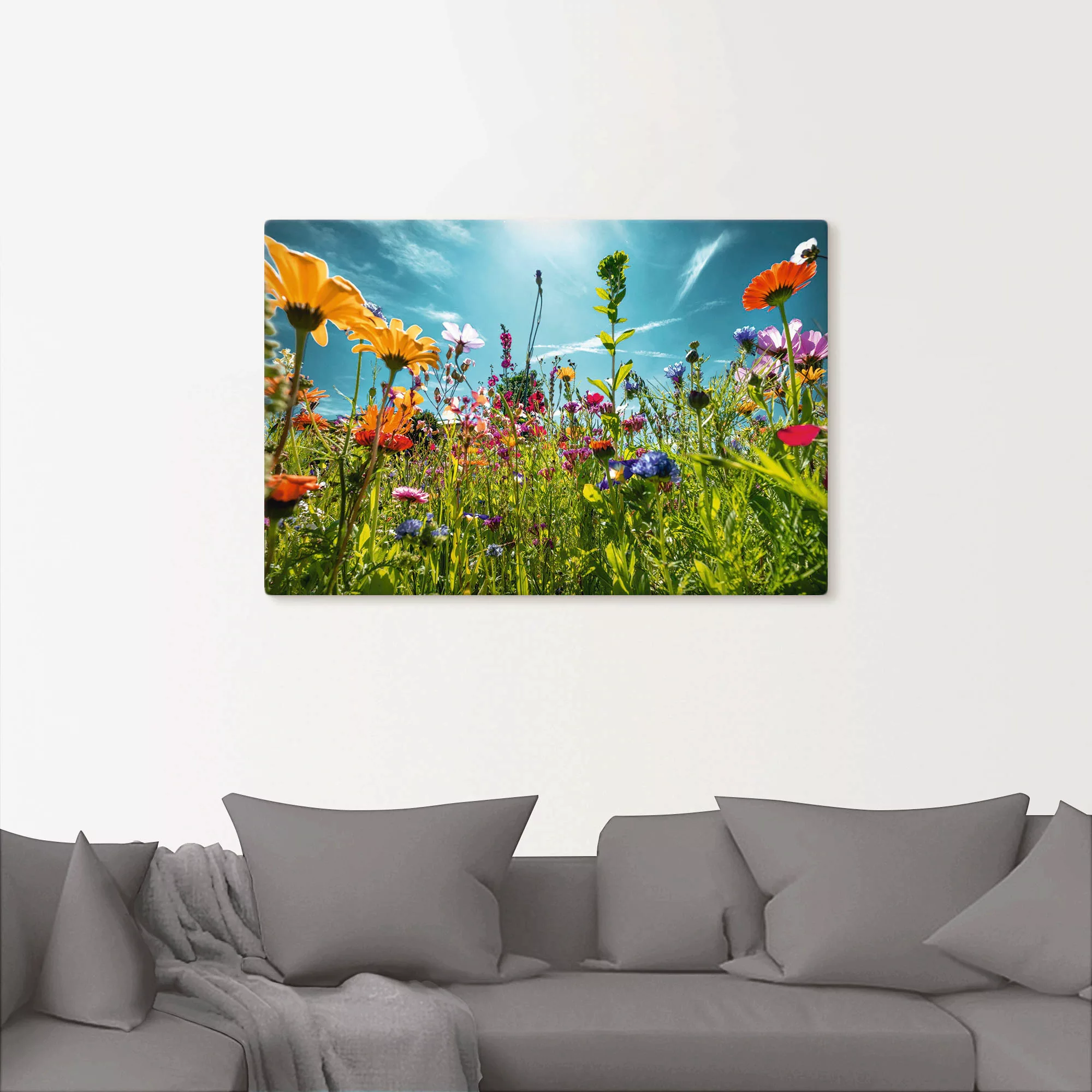 Artland Wandbild »Buntes Blumenfeld«, Blumenwiese, (1 St.), als Alubild, Ou günstig online kaufen