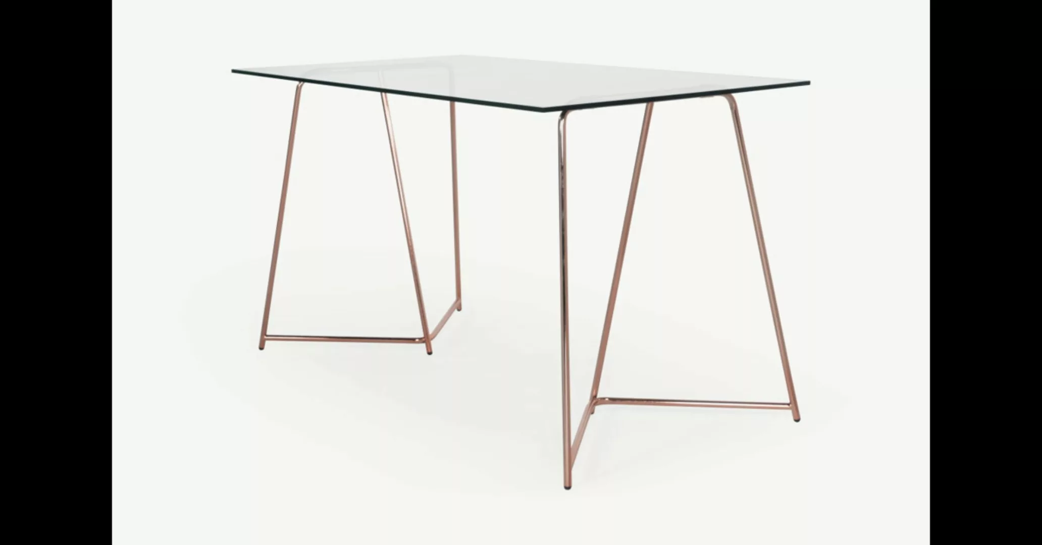 Patrizia Schreibtisch, Kupfer und Glas - MADE.com günstig online kaufen