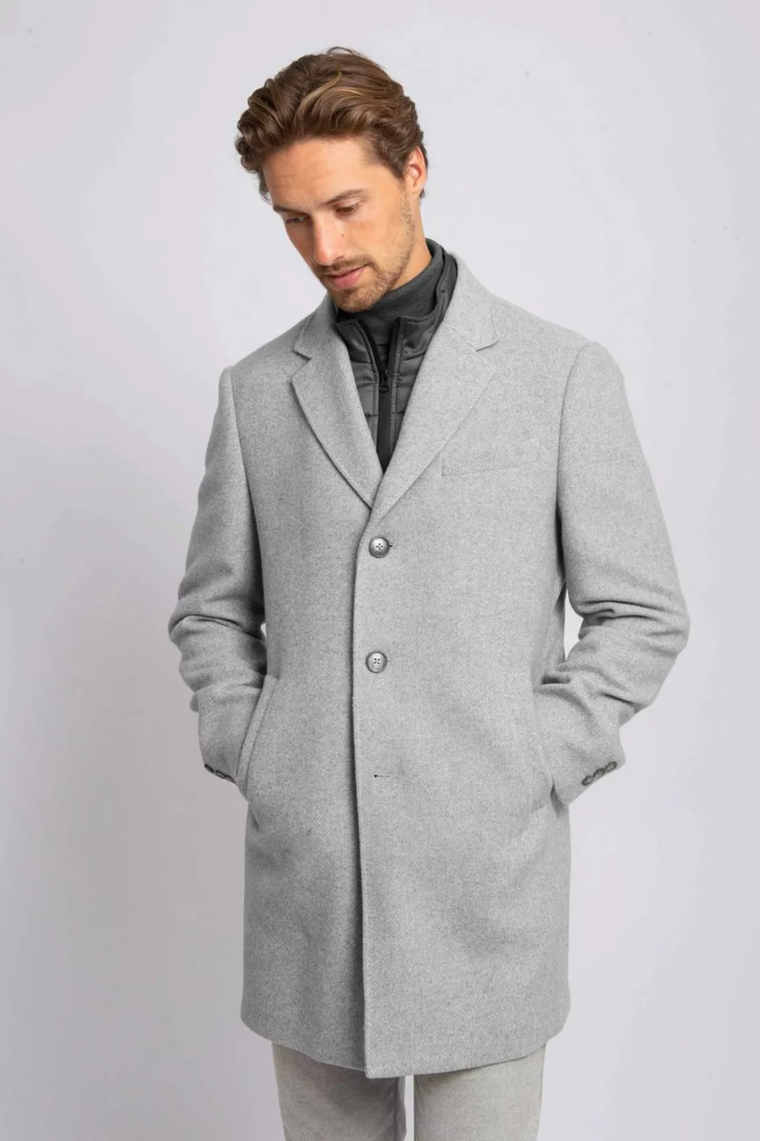 Suitable Coat Wolle Twill Grau - Größe 52 günstig online kaufen