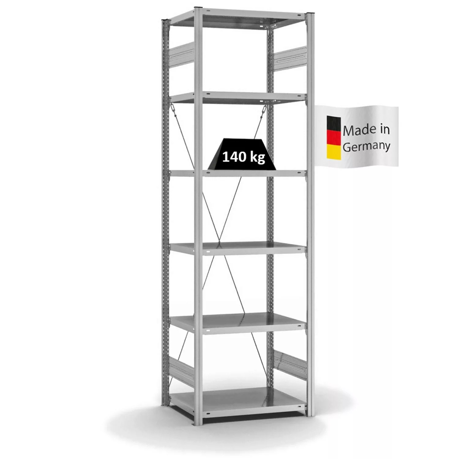 PROREGAL Fachbodenregal Stecksystem T-Profil Light-Duty Grundregal HxBxT 25 günstig online kaufen