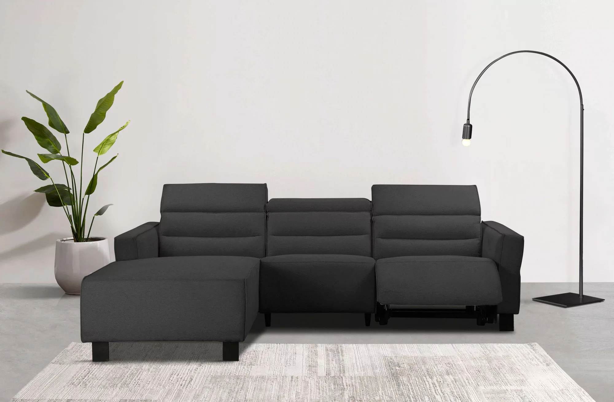 Places of Style Ecksofa "Carpari, L-Form, 263 cm, mit manueller o. elektris günstig online kaufen