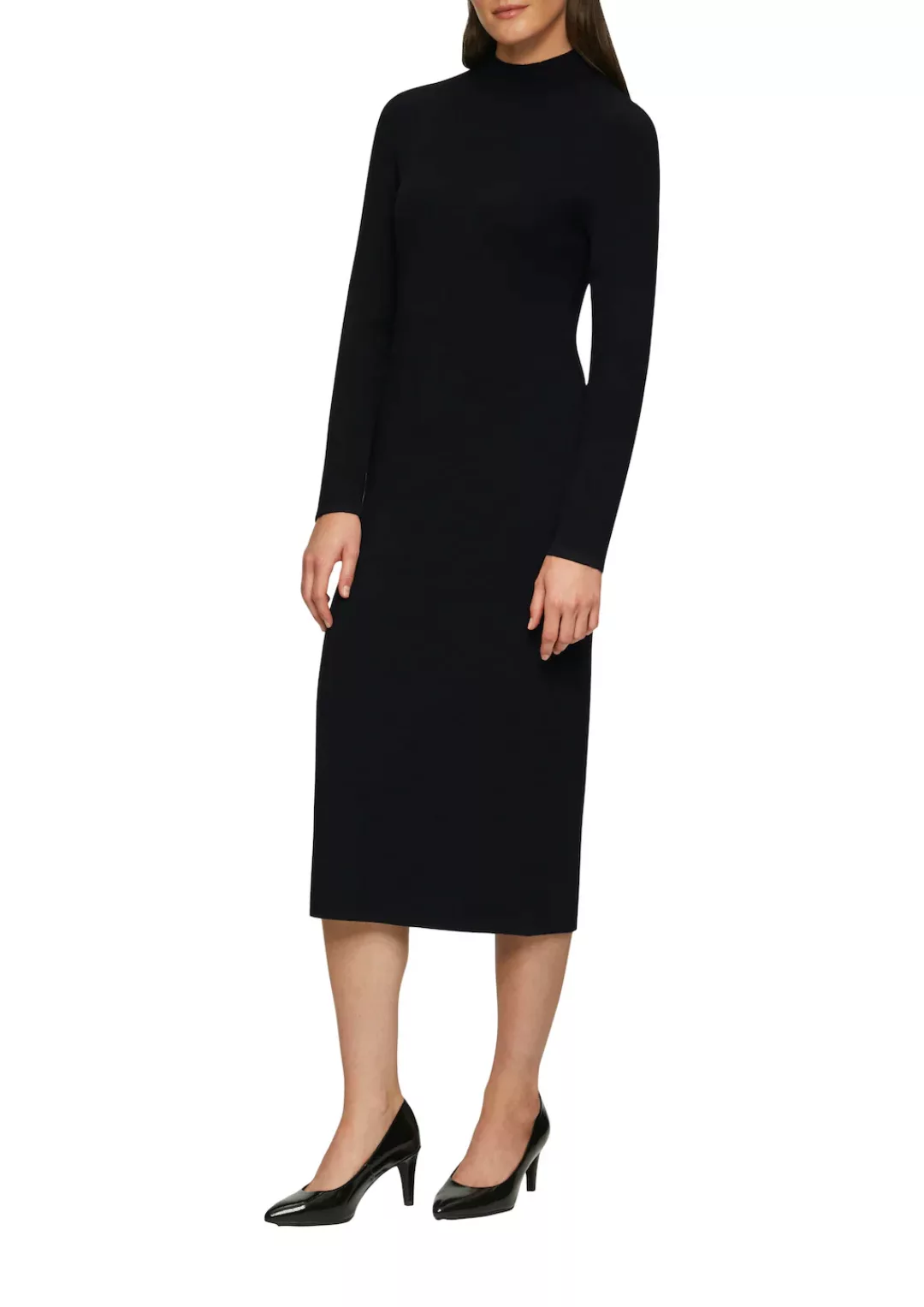 s.Oliver BLACK LABEL Strickkleid, 3/4 lang, mit Stehkragen günstig online kaufen