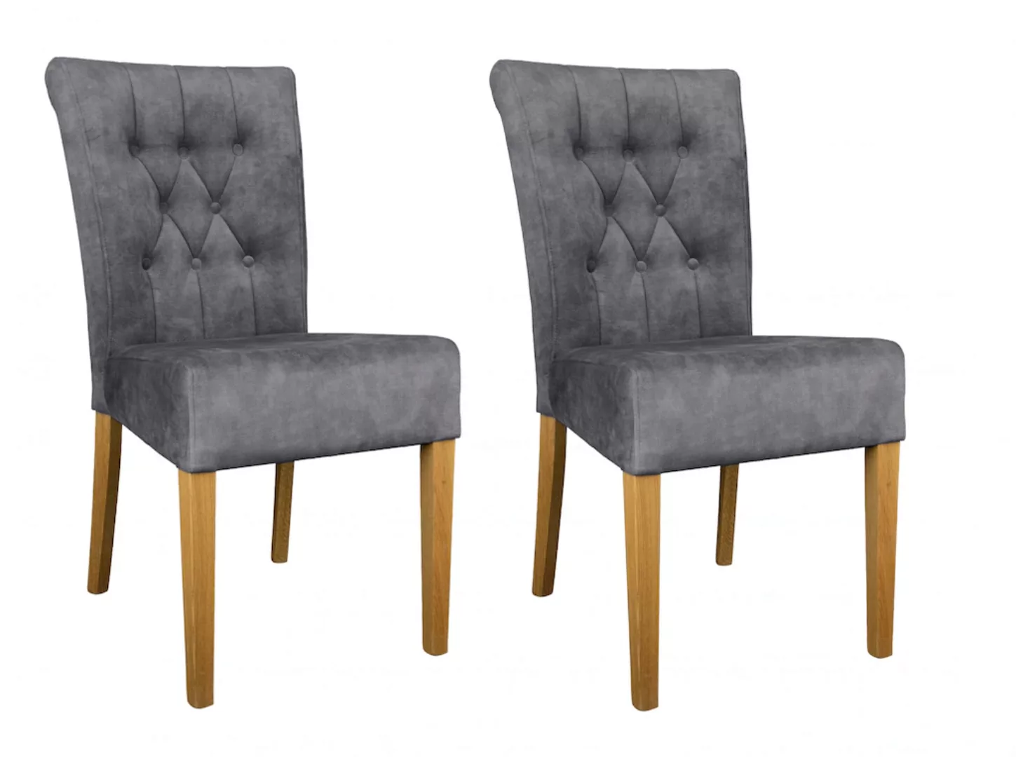 Home affaire 4-Fußstuhl "Ravenna", (Set), 2 St., Samtvelours, Esszimmerstuh günstig online kaufen
