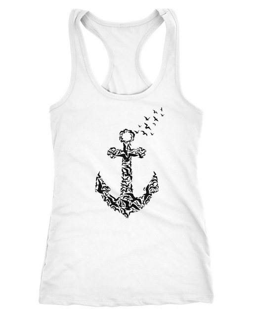 Neverless Tanktop Damen Tank Top Vogel Anker Anchor Birds Racerback günstig online kaufen