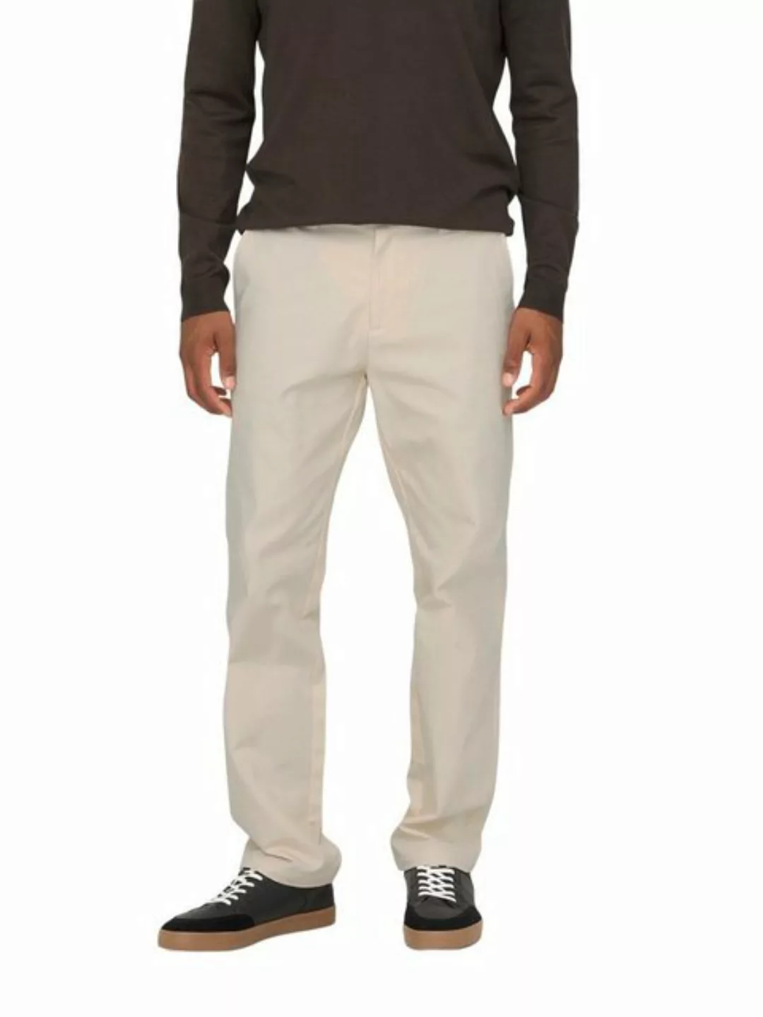 Only & Sons Herren Chino Hose ONSEDGE-ED 0073 - Relaxed Fit - Schwarz günstig online kaufen