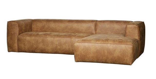 Maison ESTO Ecksofa BENNO recyceltes Leder Sofa Eckcouch cognac Breite 305 günstig online kaufen