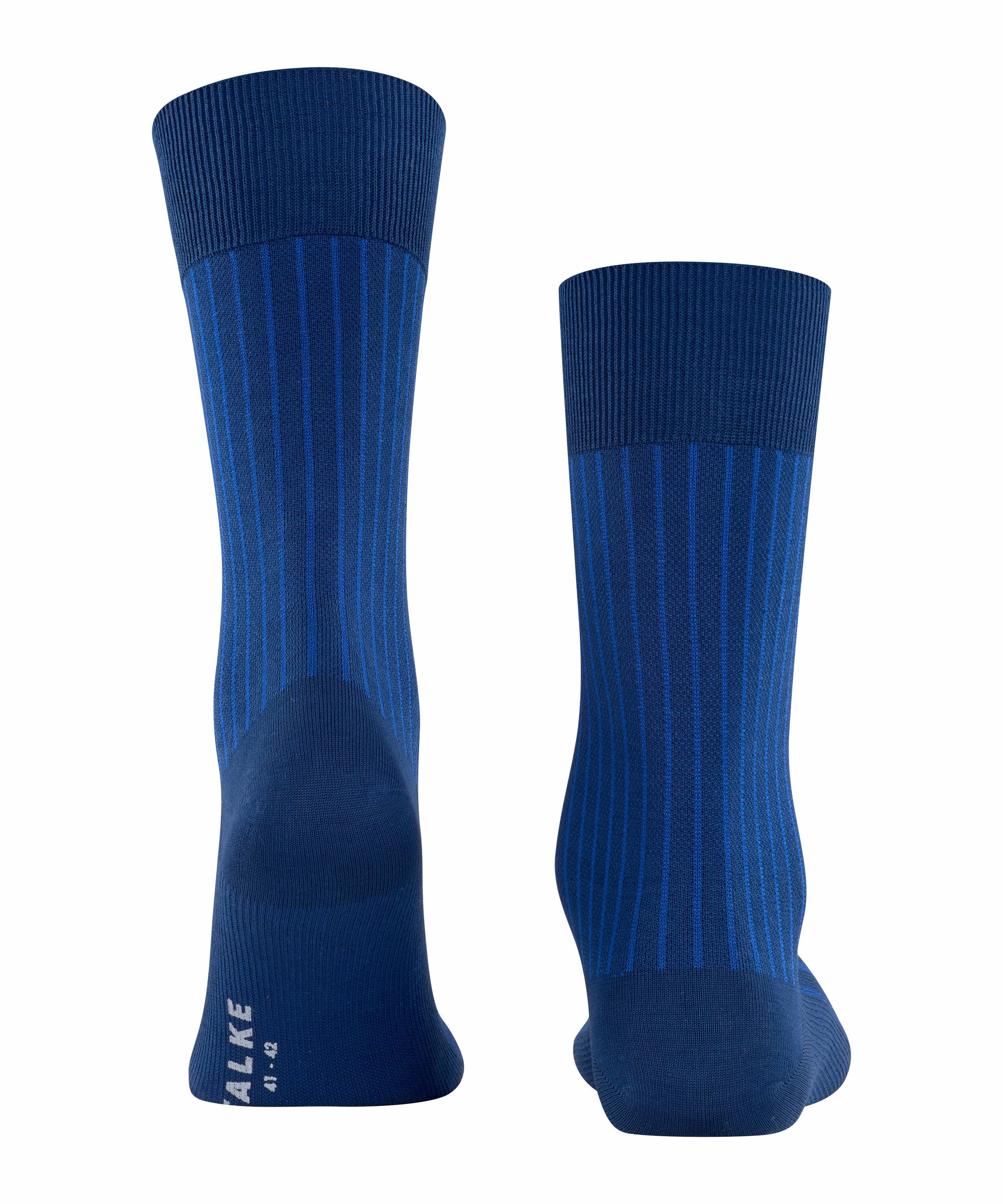 FALKE Oxford Stripe Herren Socken, 47-48, Blau, Rippe, Baumwolle, 13379-600 günstig online kaufen