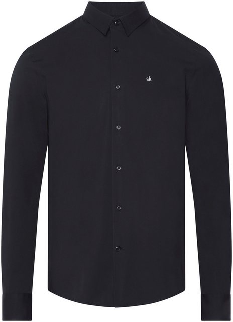 Calvin Klein Langarmhemd SLIM FIT STRETCH POPLIN mit Kentkragen günstig online kaufen