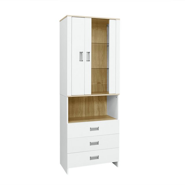 MODFU Hochschrank Highboard mit Schublade (Küchenbuffet, Bücherschrank, 1-S günstig online kaufen