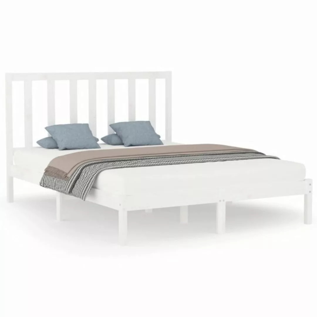 furnicato Bett Massivholzbett Weiß 180x200 cm günstig online kaufen