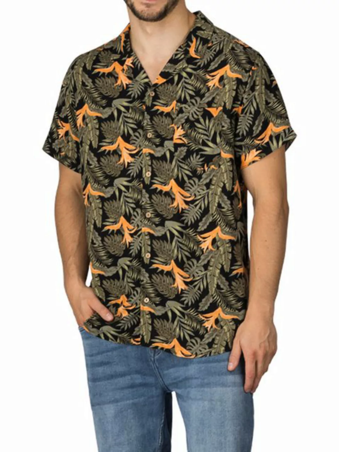 riverso Hawaii Hemd Männer Kurzarm RIVMick Regular Fit günstig online kaufen