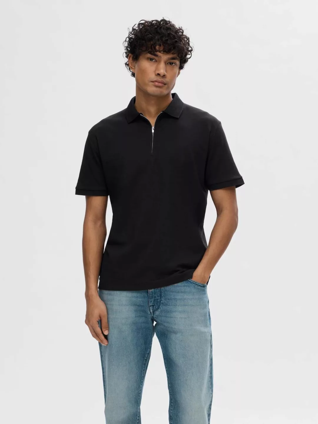 ONLY & SONS Poloshirt - kurzarm Polo Shirt mit Reißverschluss - SLHFAVE ZIP günstig online kaufen