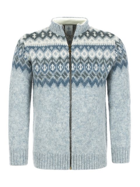 KIDKA Cardigan - Nordische Damen Woll-Strickjacke - Farbe hellblau - aus ra günstig online kaufen