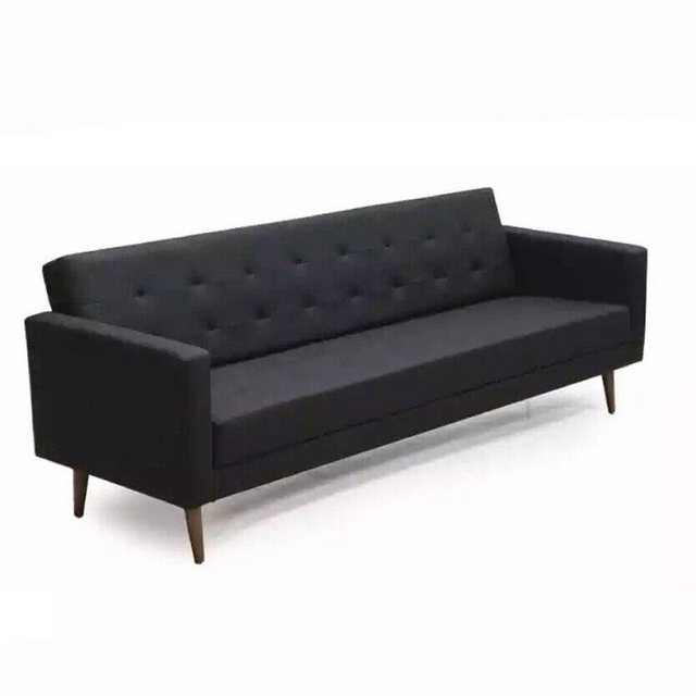 JVmoebel Sofa Schwarz Sofa 3 Sitzer Arbeitzimmer Textil Möbel Couch Polster günstig online kaufen