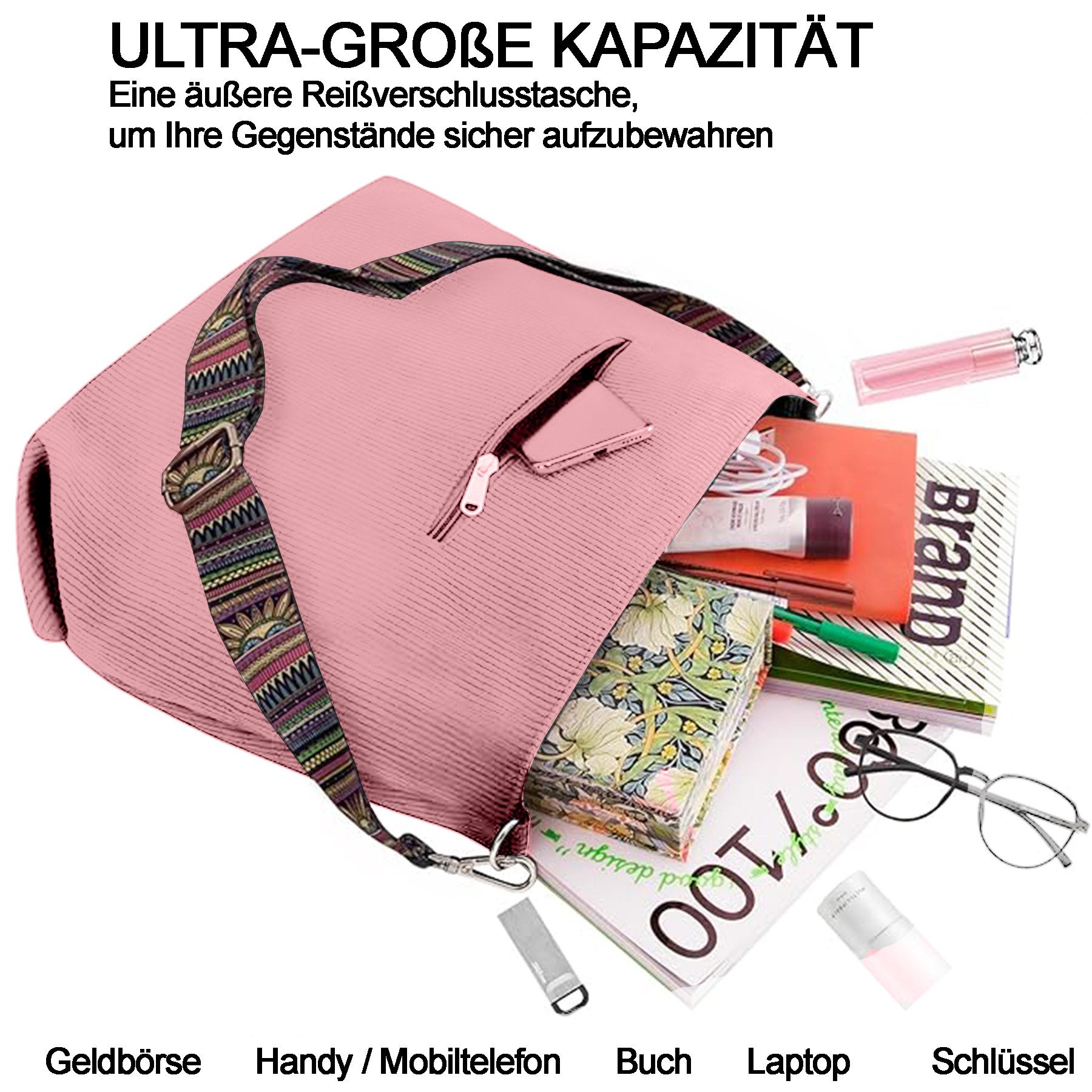 Mutig Handtasche Handtasche Groß, Strandtasche mit günstig online kaufen