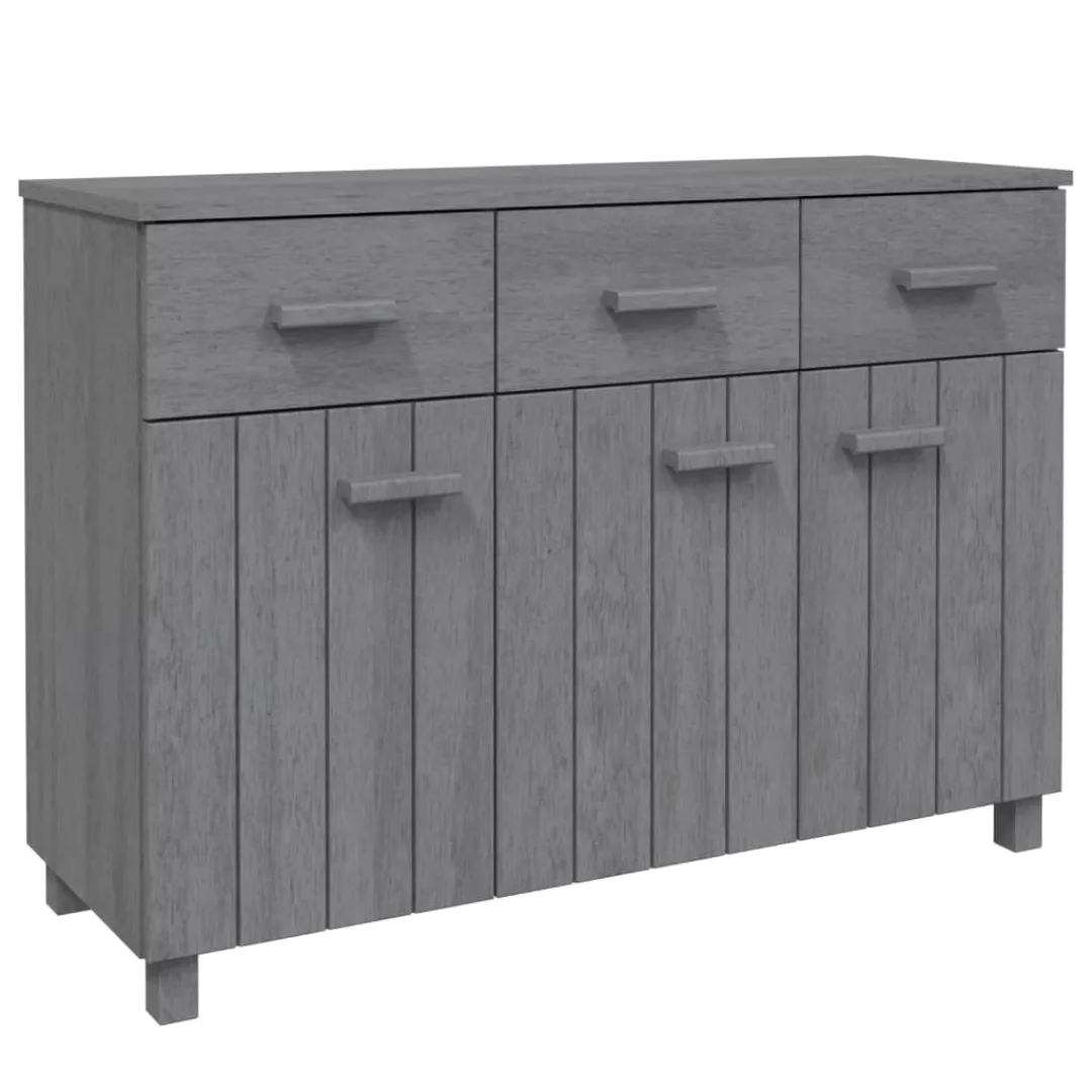 Vidaxl Sideboard Dunkelgrau 113x40x80 Cm Massivholz Kiefer günstig online kaufen