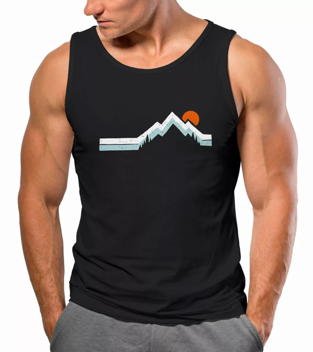 Neverless Tanktop Herren Tank-Top Berg Wandern Natur Outdoor Aufdruck Print günstig online kaufen