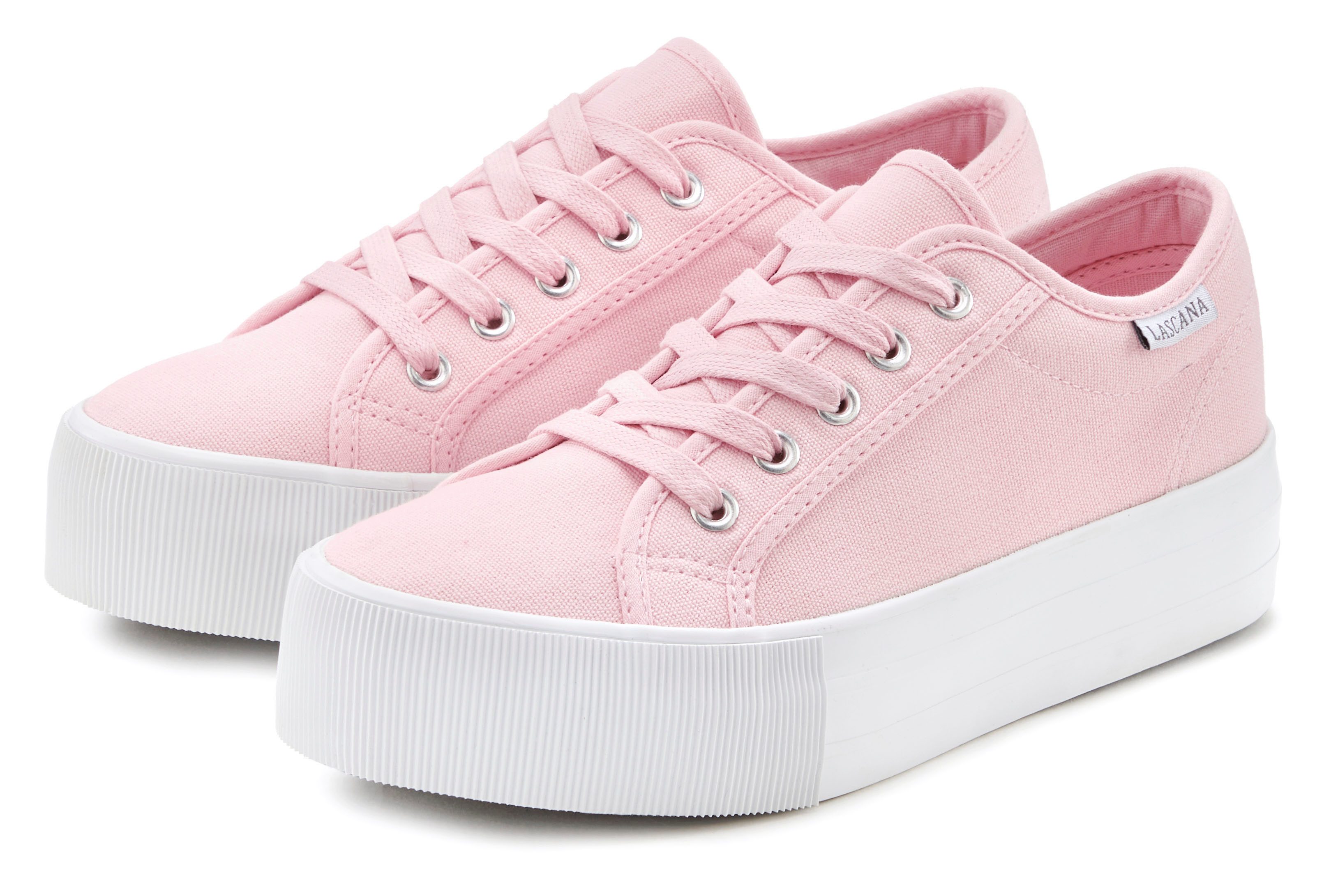 LASCANA Sneaker Schnürhalbschuh, Freizeitschuh aus Textil günstig online kaufen
