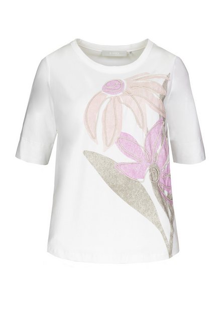 bianca Print-Shirt DINIA mit pastelligem Frontmotiv und Kordelapplikation günstig online kaufen