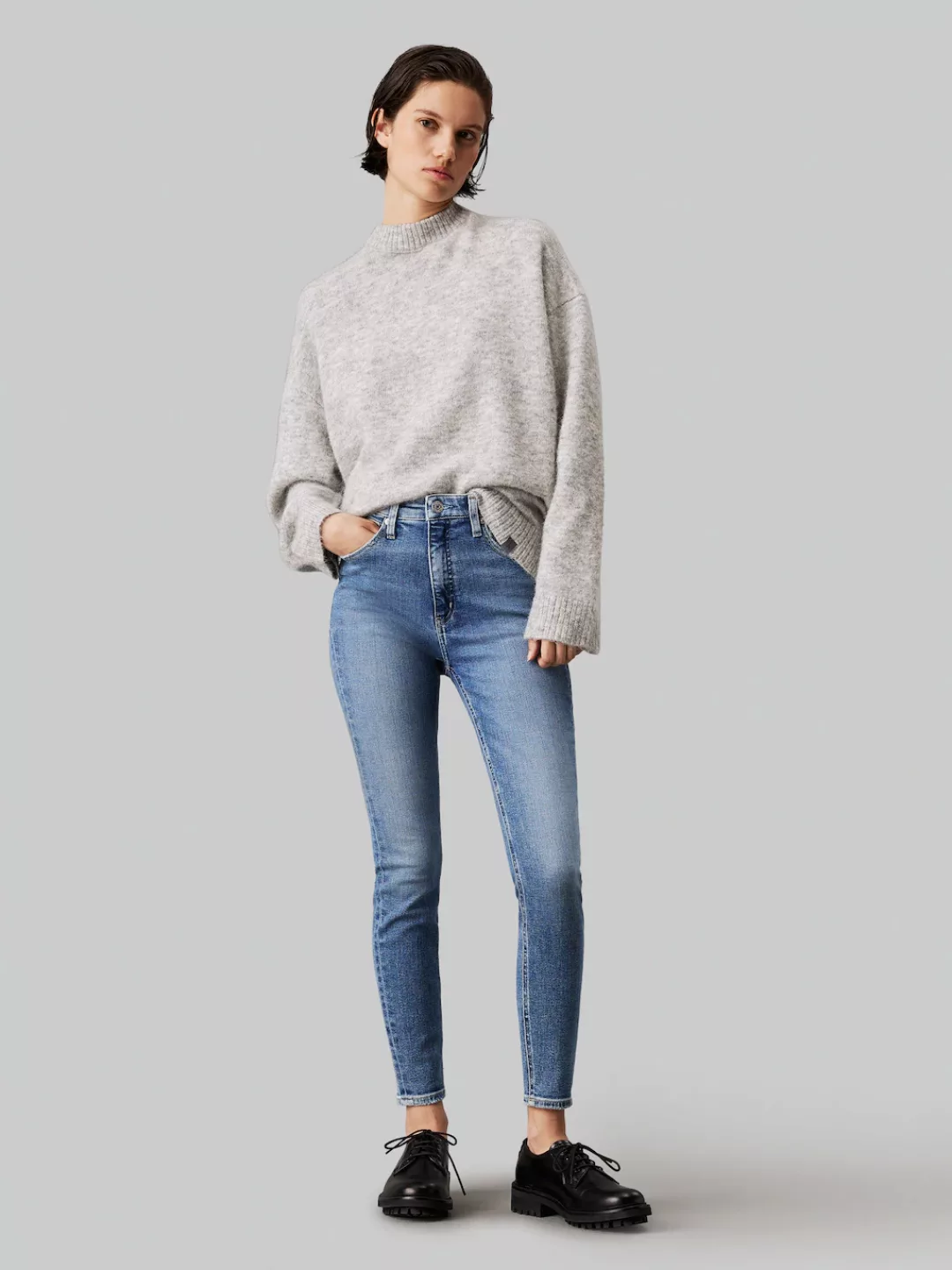 Calvin Klein Jeans Skinny-fit-Jeans HIGH RISE SUPER SKINNY ANKLE im 5-Pocke günstig online kaufen