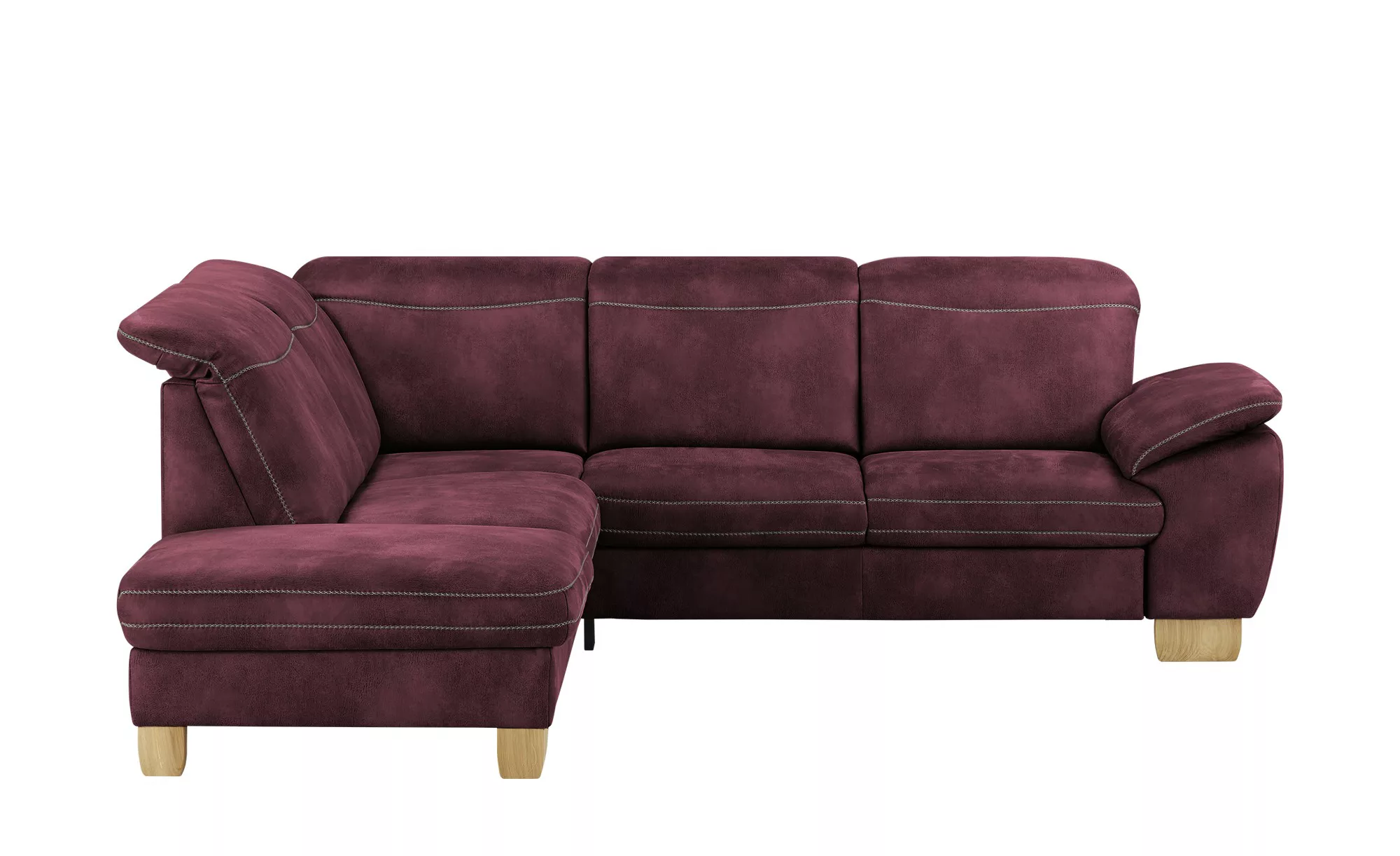 meinSofa Ecksofa  Raica ¦ rot ¦ Maße (cm): B: 266 H: 91 T: 243.0 Polstermöb günstig online kaufen