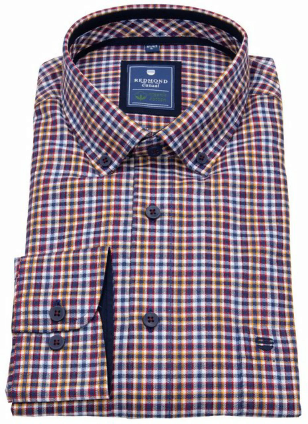 Redmond Karohemd Button-Down-Kragen günstig online kaufen