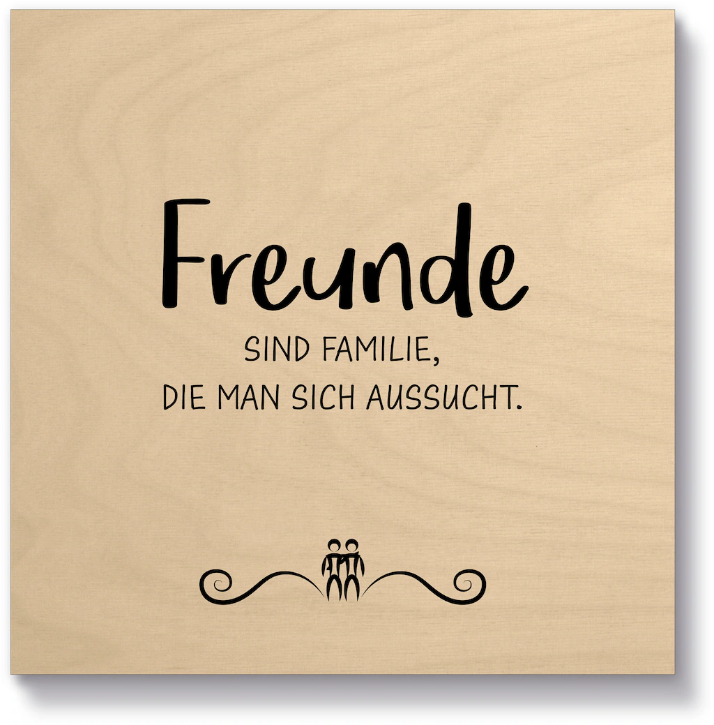 Artland Holzbild "Freunde I", Sprüche & Texte, (1 St.) günstig online kaufen