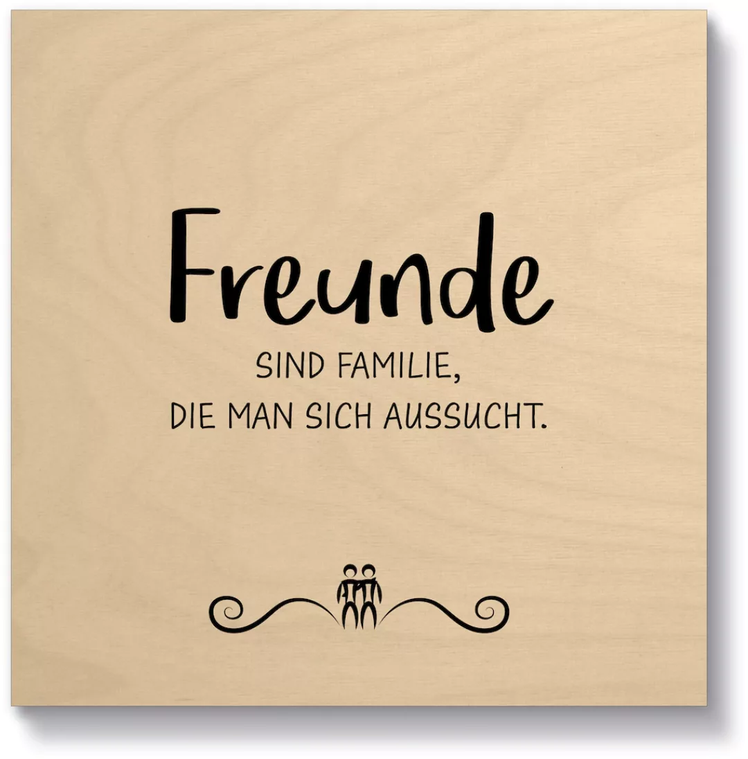 Artland Holzbild "Freunde I", Sprüche & Texte, (1 St.) günstig online kaufen