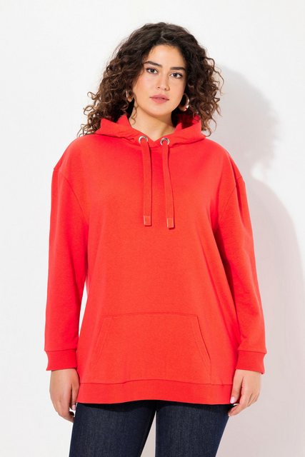 Ulla Popken Sweatshirt Hoodie Schriftmotiv Oversized Kapuze Langarm günstig online kaufen