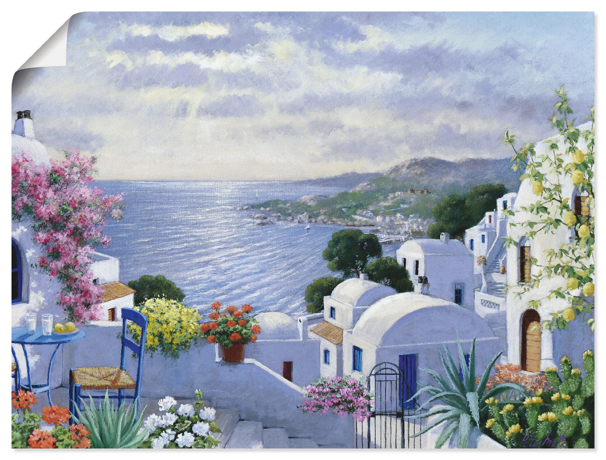 Artland Wandbild »Funkelndes Griechenland«, Gewässer, (1 St.) günstig online kaufen