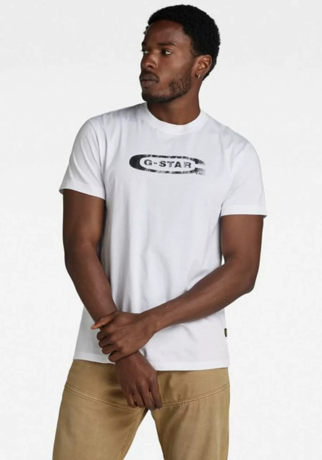 G-Star RAW T-Shirt Distressed old school logo günstig online kaufen