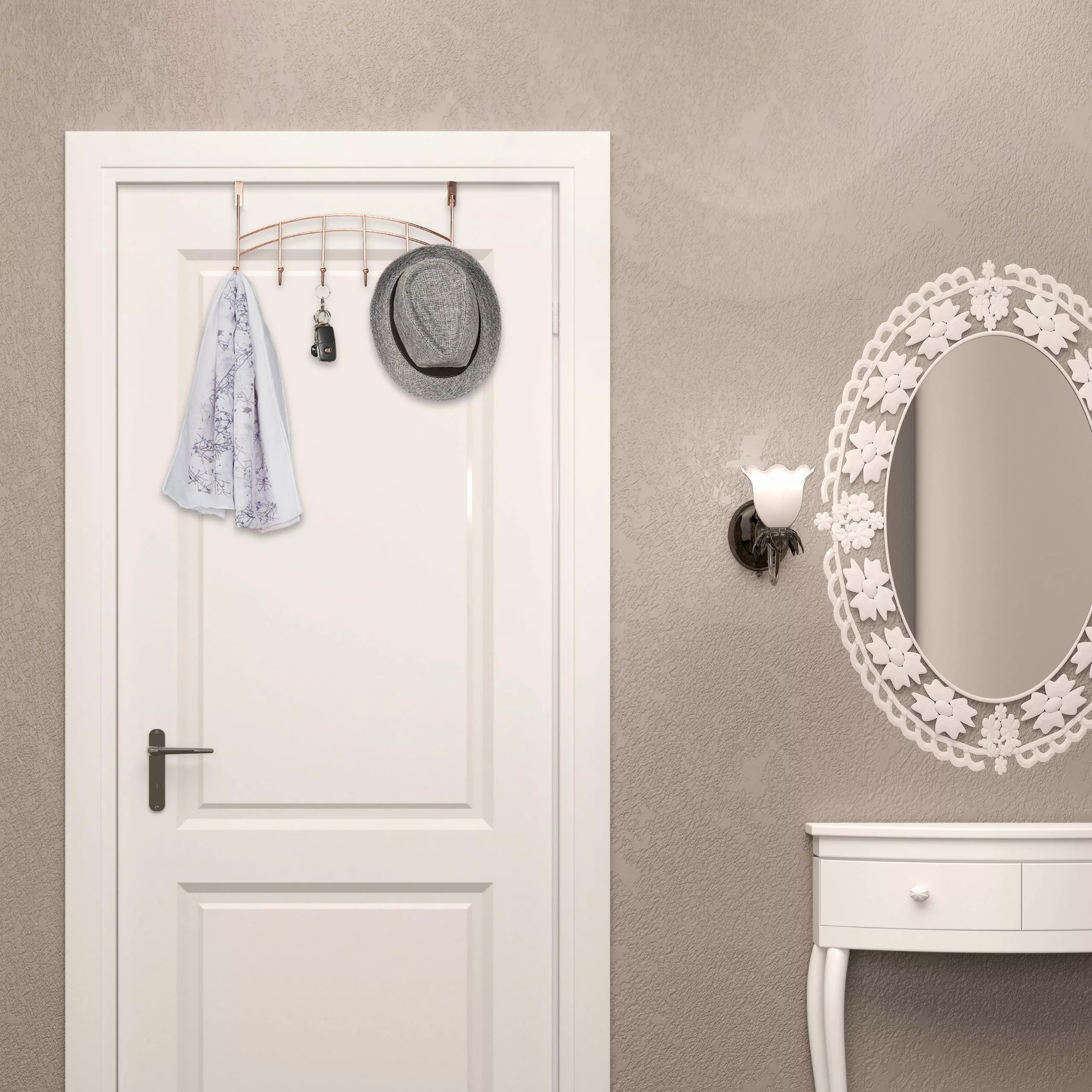 relaxdays Türgarderobe zum Einhängen 6 Hake, günstig online kaufen