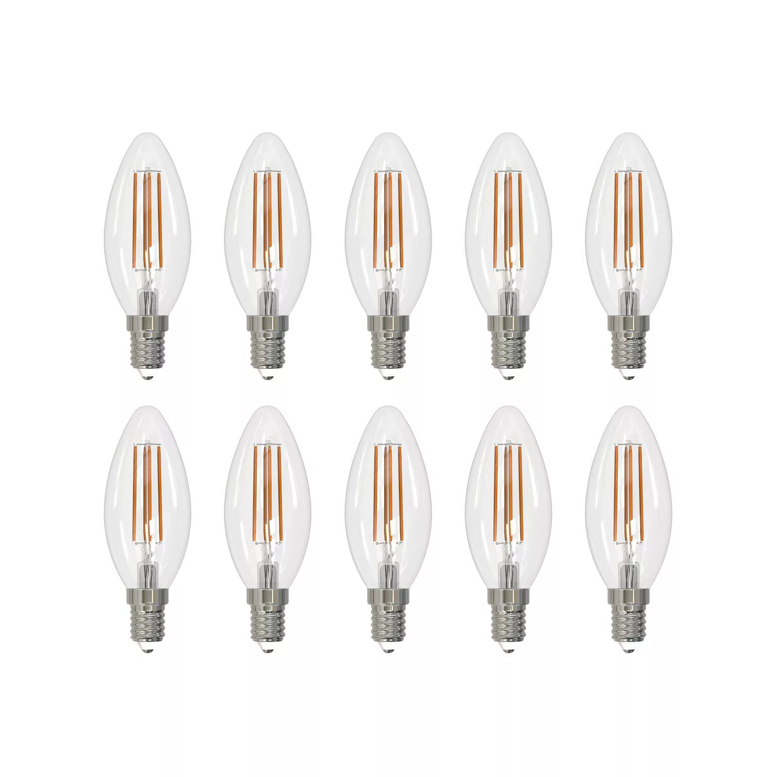 Arcchio LED-Leuchtmittel Filament E14 Kerze 10er-Set, 3000 K günstig online kaufen