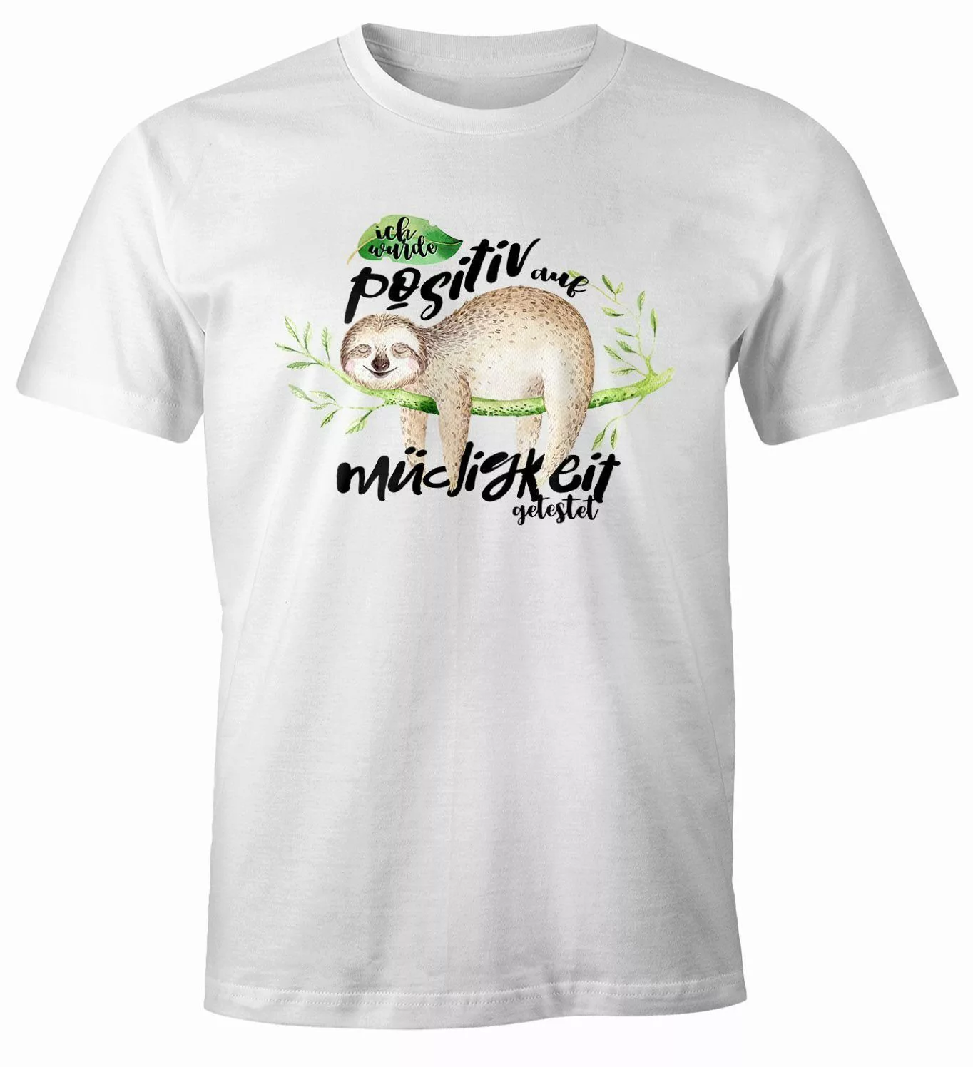 MoonWorks Print-Shirt Herren T-Shirt Faultier Ich günstig online kaufen