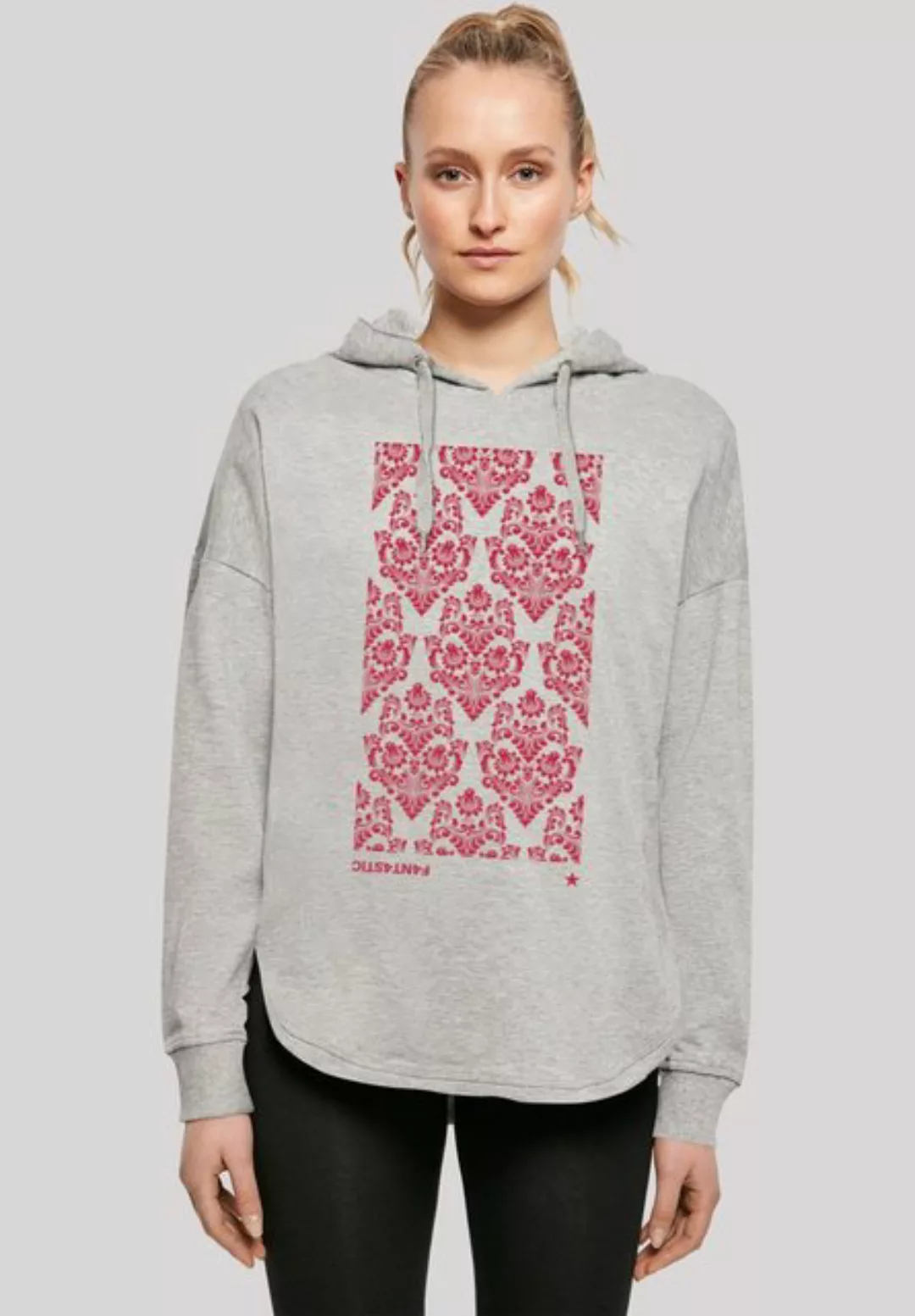 F4NT4STIC Kapuzenpullover "Blumen Muster Rot", Print günstig online kaufen