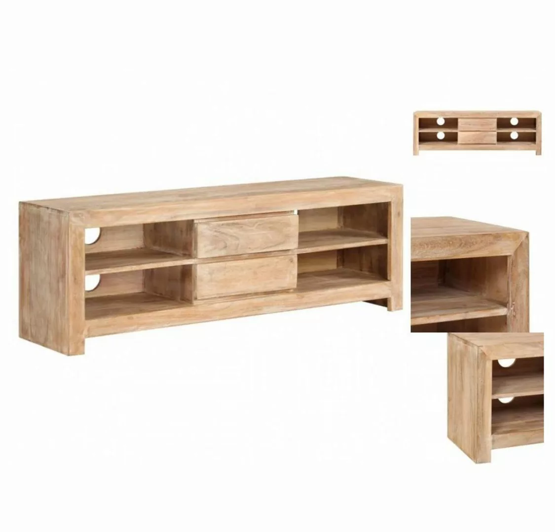 vidaXL TV-Schrank TV-Schrank Akazienholz Massiv 120 x 30 x 40 cm Hellbraun günstig online kaufen