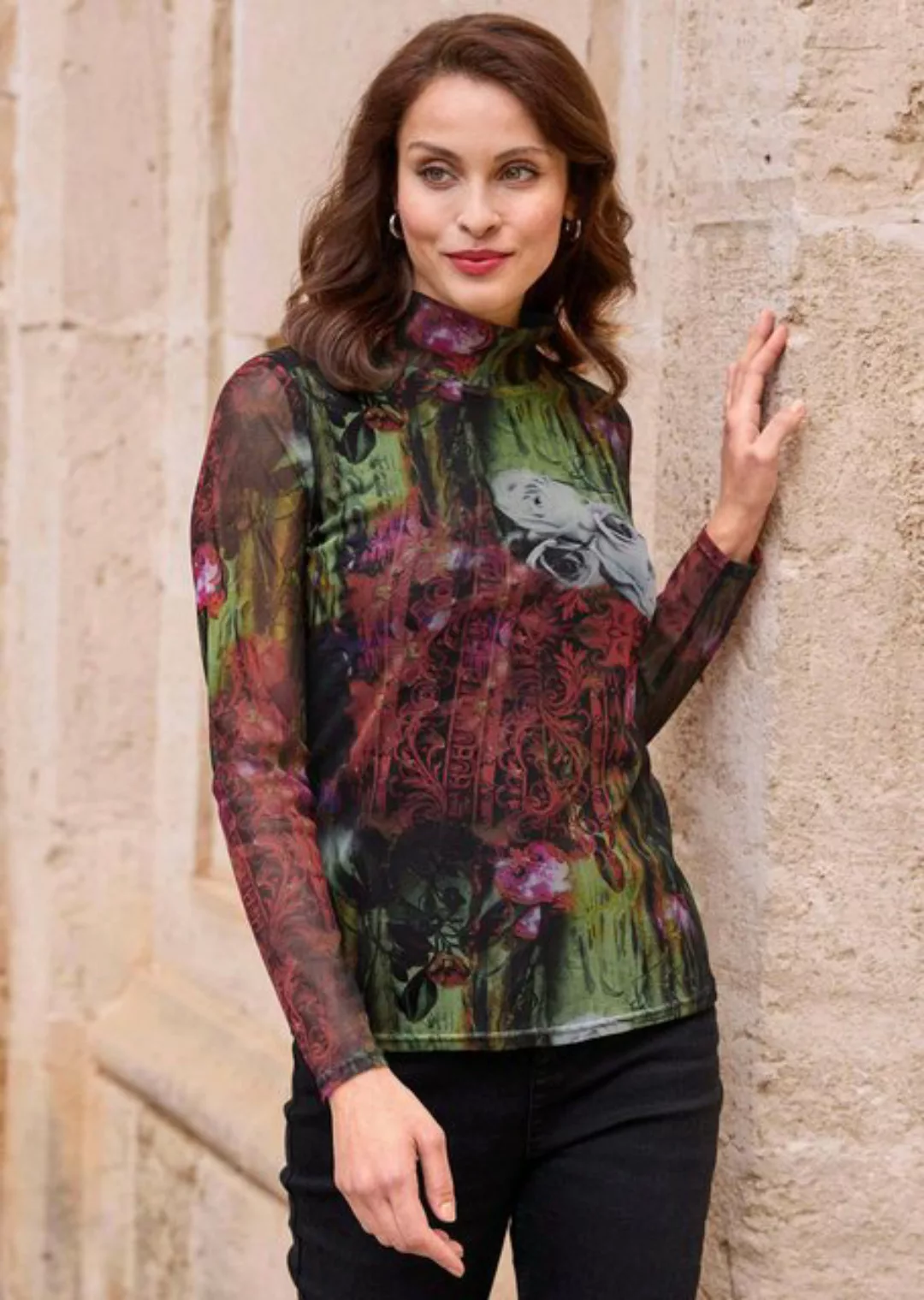 Alba Moda Print-Shirt Mesh-Shirt günstig online kaufen