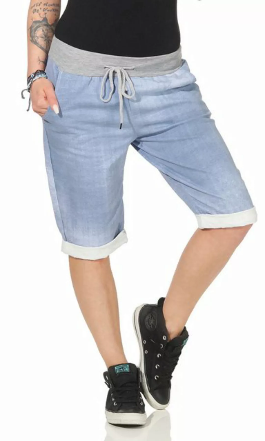 CLEO STYLE Sweatbermudas Bermuda Damen 30 Modell 3 42-46 günstig online kaufen